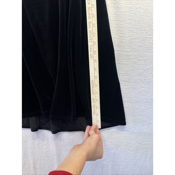 Paper Doll Black Velvet Skirt Womens Med Long Maxi Whimsygoth Boho Witchy - Picture 9 of 11